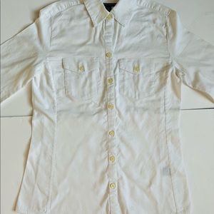 Banana republic , White Button UP Long Sleeve Blouse